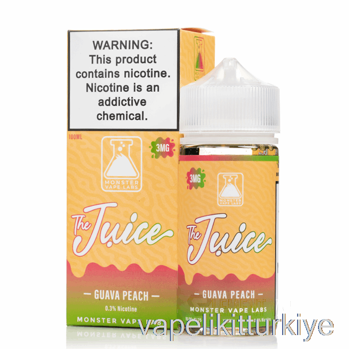 Vape Elektronik Sigara Guava şeftali - Meyve Suyu - 100ml 3mg